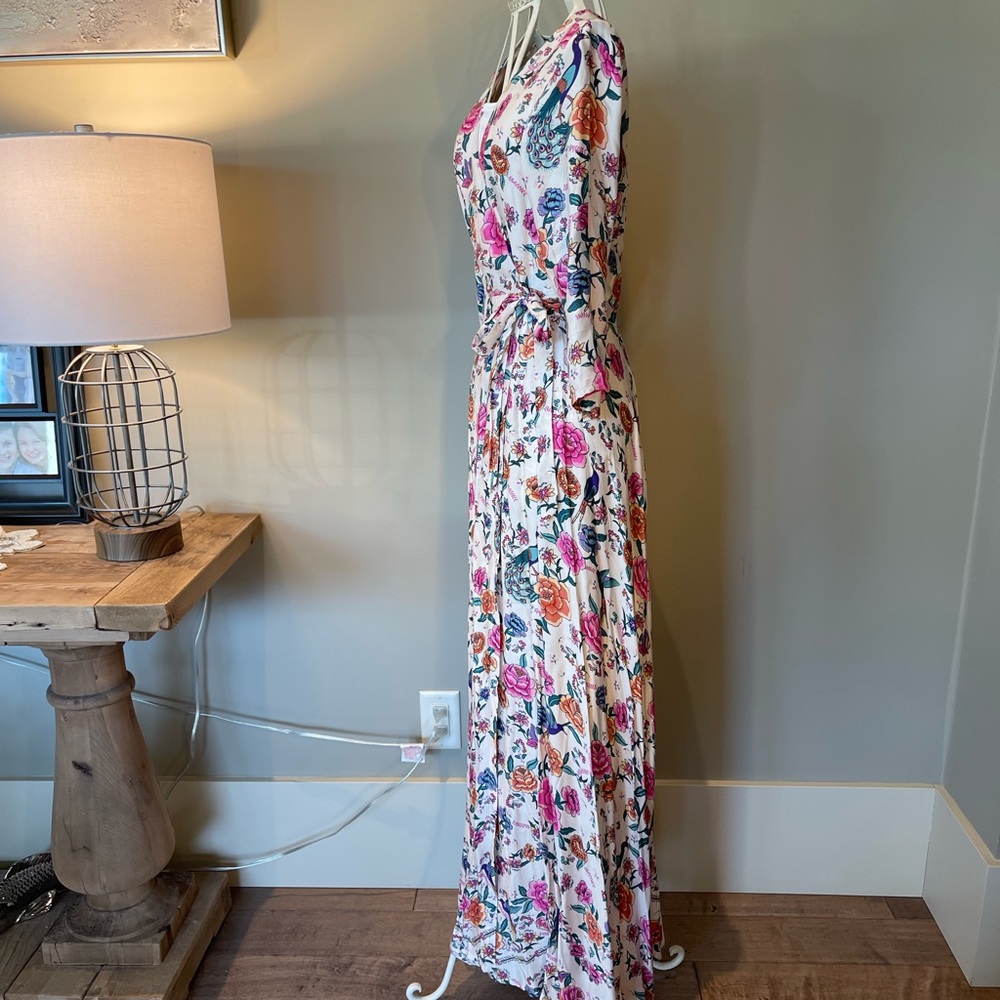 Arnhem Australia wrap maxi dress. Floral high end fabric. Size 8 fits US2 or 4 - Picture 6 of 10